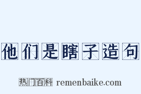 他们是瞎子造句是什么意思的图片